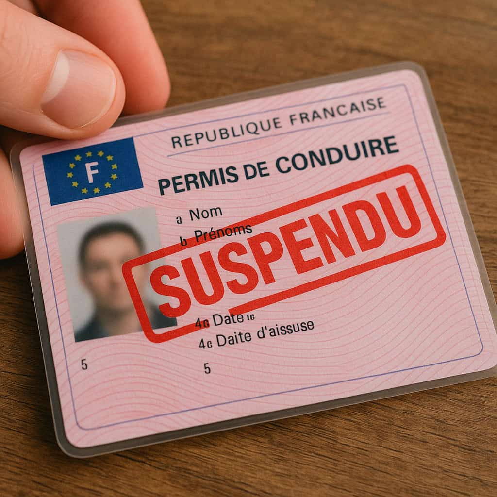 Un permis de conduire suspendu.