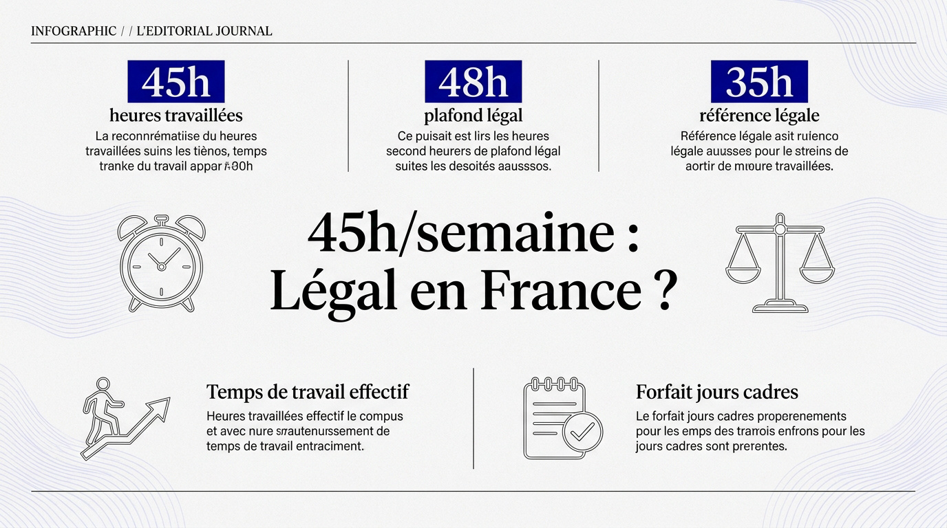 Illustration d'un salarié gérant son temps de travail hebdomadaire